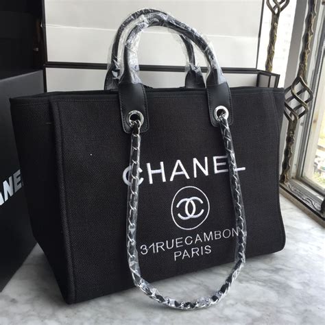 chanel black canvas print bag|chanel canvas bag drawstring.